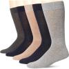 imageAmazon Essentials Mens Solid Dress Socks 5 PairsNavyGreyTan