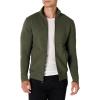 imageAmazon Essentials Mens Sweatshirt Mock Neck Fleece Zip UpOlive Heather