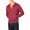 imageAmazon Essentials Mens Sweatshirt Mock Neck Fleece Zip UpRed