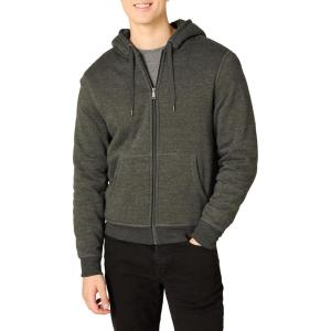 imageAmazon Essentials Hoodie For Men SherpaLined FullZip Fleece SweatshirtCharcoal Heather