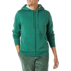 imageAmazon Essentials Hoodie For Men SherpaLined FullZip Fleece SweatshirtGreen