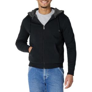 imageAmazon Essentials Hoodie For Men SherpaLined FullZip Fleece SweatshirtWashed Black