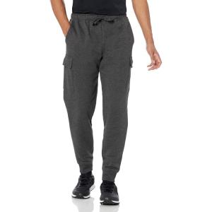 imageAmazon Essentials Mens Cargo Fleece Jogger Sweatpant with Relaxed FitCharcoal Heather