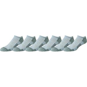 imageAmazon Essentials Mens Cotton Performance Cushioned No Show Socks for Men Breathable Athletic 6 PairsGrey