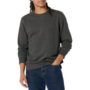 imageAmazon Essentials Mens Fleece Crewneck Sweatshirt Available in Big ampamp TallCharcoal Heather