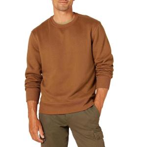 imageAmazon Essentials Mens Fleece Crewneck Sweatshirt Available in Big ampamp TallToffee Brown