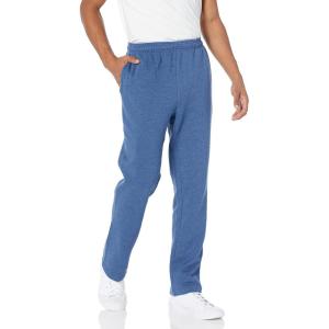 imageAmazon Essentials Mens Fleece Open Bottom Sweatpant Available in Big ampamp TallBlue Heather