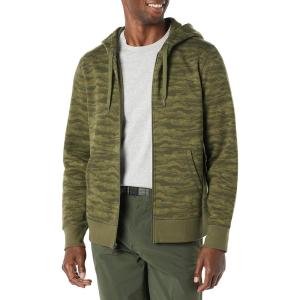 imageAmazon Essentials Mens FullZip Fleece Hoodie Available in Big ampamp TallGreen Abstract Camo