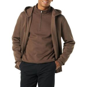 imageAmazon Essentials Mens FullZip Fleece Hoodie Available in Big ampamp TallMedium Brown