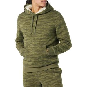imageAmazon Essentials Mens Hoodies SherpaLined PulloverDark Green Camo