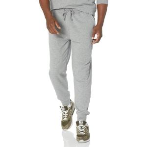 imageAmazon Essentials Mens Jogger Pants Casual Relaxed Fit Lightweight French Terry Available in Big ampamp TallGrey Heather