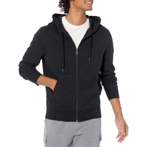 imageAmazon Essentials Mens Lightweight French Terry FullZip Hoodie with Comfortable FitBlack