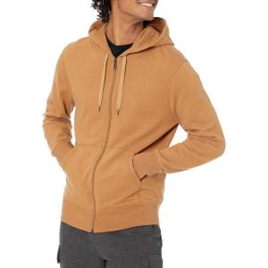 imageAmazon Essentials Mens Lightweight French Terry FullZip Hoodie with Comfortable FitTan