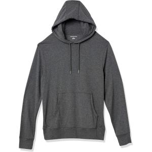 imageAmazon Essentials Mens Lightweight Jersey Pullover HoodieCharcoal Heather