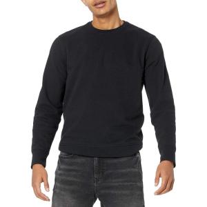 imageAmazon Essentials Mens LongSleeve Lightweight Fleece French Terry Crewneck SweatshirtBlack