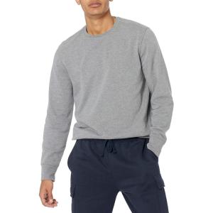 imageAmazon Essentials Mens LongSleeve Lightweight Fleece French Terry Crewneck SweatshirtCharcoal Heather