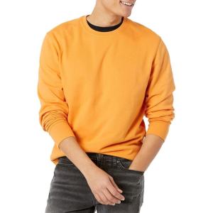 imageAmazon Essentials Mens LongSleeve Lightweight Fleece French Terry Crewneck SweatshirtGolden Yellow