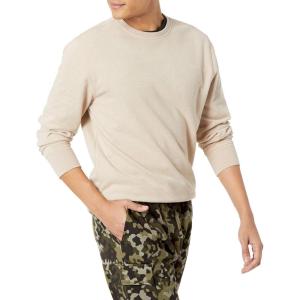 imageAmazon Essentials Mens LongSleeve Lightweight Fleece French Terry Crewneck SweatshirtOatmeal Heather
