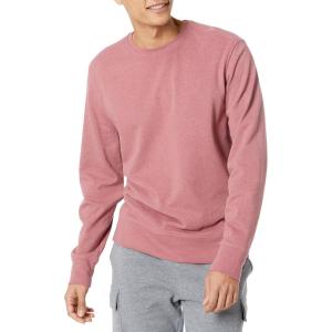 imageAmazon Essentials Mens LongSleeve Lightweight Fleece French Terry Crewneck SweatshirtPink