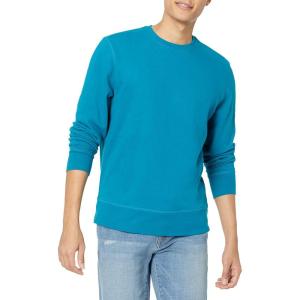 imageAmazon Essentials Mens LongSleeve Lightweight Fleece French Terry Crewneck SweatshirtTeal Blue