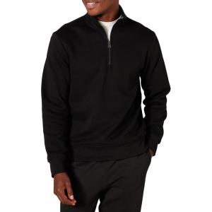 imageAmazon Essentials Mens LongSleeve QuarterZip Pullover Fleece SweatshirtBlack