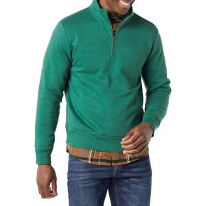 imageAmazon Essentials Mens LongSleeve QuarterZip Pullover Fleece SweatshirtGreen