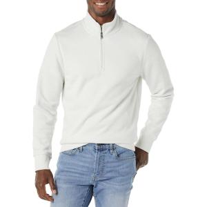 imageAmazon Essentials Mens LongSleeve QuarterZip Pullover Fleece SweatshirtLight Grey