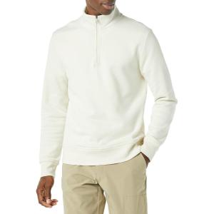 imageAmazon Essentials Mens LongSleeve QuarterZip Pullover Fleece SweatshirtOffwhite