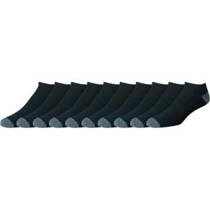 imageAmazon Essentials Mens Performance Cotton Cushioned Breathable Athletic NoShow Sports Socks 10 PairsBlack