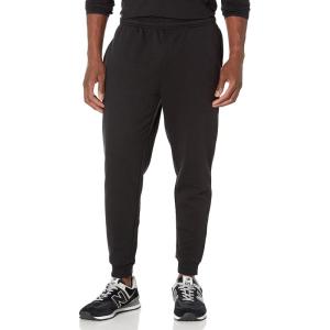 imageAmazon Essentials Mens Relaxed Joggers Sweatpants Fleece Comfortable FitBlack