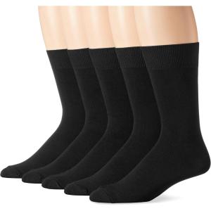 imageAmazon Essentials Mens Solid Dress Socks 5 PairsBlack