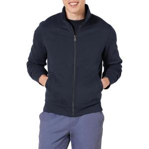 imageAmazon Essentials Mens Sweatshirt Mock Neck Fleece Zip UpNavy