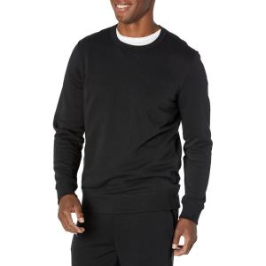 imageAmazon Essentials mens Crewneck Sweatshirt Lightweight LongSleeve French Terry Available in Big ampamp TallBlack