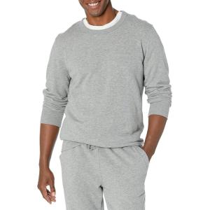 imageAmazon Essentials mens Crewneck Sweatshirt Lightweight LongSleeve French Terry Available in Big ampamp TallGrey Heather