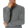 imageAmazon Essentials Henley Long Sleeve Shirts for Men RegularFit WaffleCharcoal