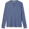 imageAmazon Essentials Henley Long Sleeve Shirts for Men RegularFit WaffleIndigo