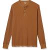 imageAmazon Essentials Henley Long Sleeve Shirts for Men RegularFit WaffleLight Brown