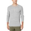 imageAmazon Essentials Henley Long Sleeve Shirts for Men RegularFit WaffleLight Grey Heather