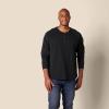 imageAmazon Essentials Long Sleeve Shirt for Men RegularFit Henley Available in Big ampamp TallBlack