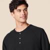 imageAmazon Essentials Long Sleeve Shirt for Men RegularFit Henley Available in Big ampamp TallBlack
