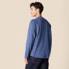 imageAmazon Essentials Long Sleeve Shirt for Men RegularFit Henley Available in Big ampamp TallBlue Heather