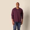 imageAmazon Essentials Long Sleeve Shirt for Men RegularFit Henley Available in Big ampamp TallBurgundy