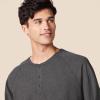 imageAmazon Essentials Long Sleeve Shirt for Men RegularFit Henley Available in Big ampamp TallCharcoal Heather