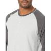 imageAmazon Essentials Long Sleeve Shirt for Men RegularFit Henley Available in Big ampamp TallCharcoal Light Grey Heather