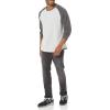 imageAmazon Essentials Long Sleeve Shirt for Men RegularFit Henley Available in Big ampamp TallCharcoal Light Grey Heather