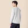 imageAmazon Essentials Long Sleeve Shirt for Men RegularFit Henley Available in Big ampamp TallLight Grey Heather