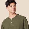 imageAmazon Essentials Long Sleeve Shirt for Men RegularFit Henley Available in Big ampamp TallOlive Heather