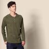 imageAmazon Essentials Long Sleeve Shirt for Men RegularFit Henley Available in Big ampamp TallOlive Heather