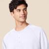 imageAmazon Essentials Long Sleeve Shirt for Men RegularFit Henley Available in Big ampamp TallWhite
