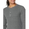 imageAmazon Essentials Long Sleeve Waffle Henley Shirts for Men SlimFitCharcoal
